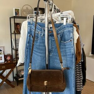 Rebecca Minkoff, Darren Crossbody, chocolate brown suede purse